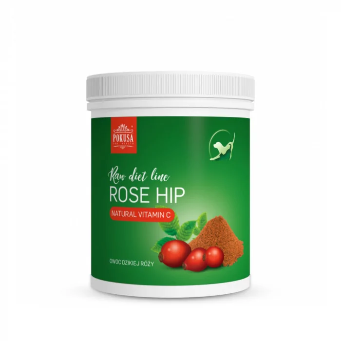 Pokusa RawDietLine Owoc dzikiej róży dla psów i kotów, wzmacnia odporność produkt 1 kg