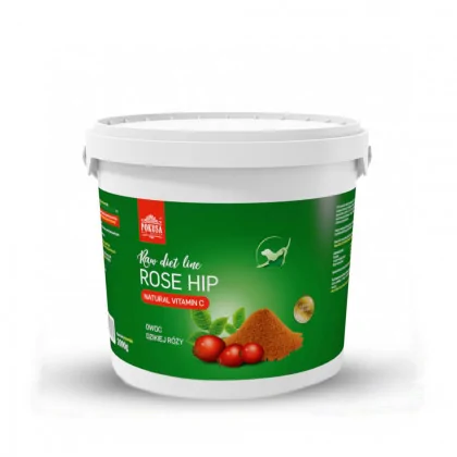 Pokusa RawDietLine Owoc dzikiej róży dla psów i kotów, wzmacnia odporność produkt 2kg
