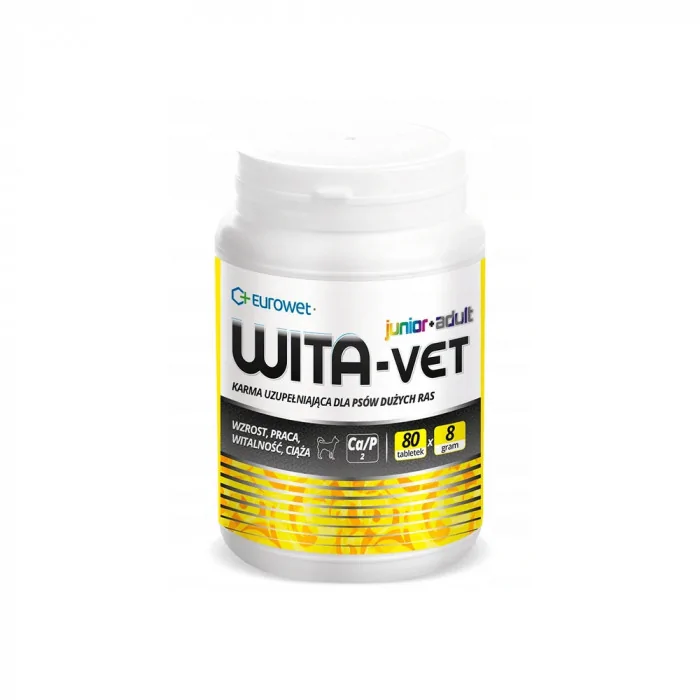 Eurowet Wita-Vet Junior+Adult Preparat witaminowy dla psów 80 tabletek