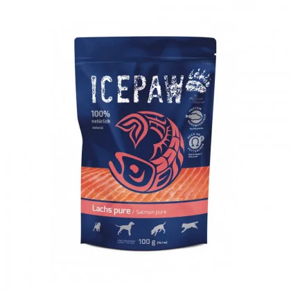 ICEPAW Salmon Pure Mokra karma dla psów czysty łosoś wysoka zawartość kwasów Omega-3 100g