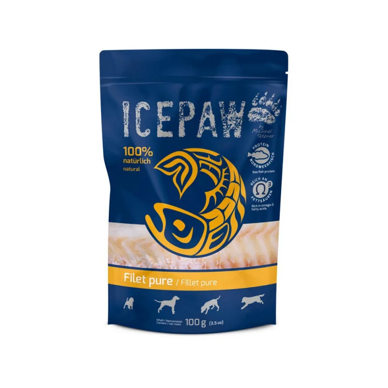 ICEPAW Filet Pure Mokra karma dla psów filet z dorsza 100g