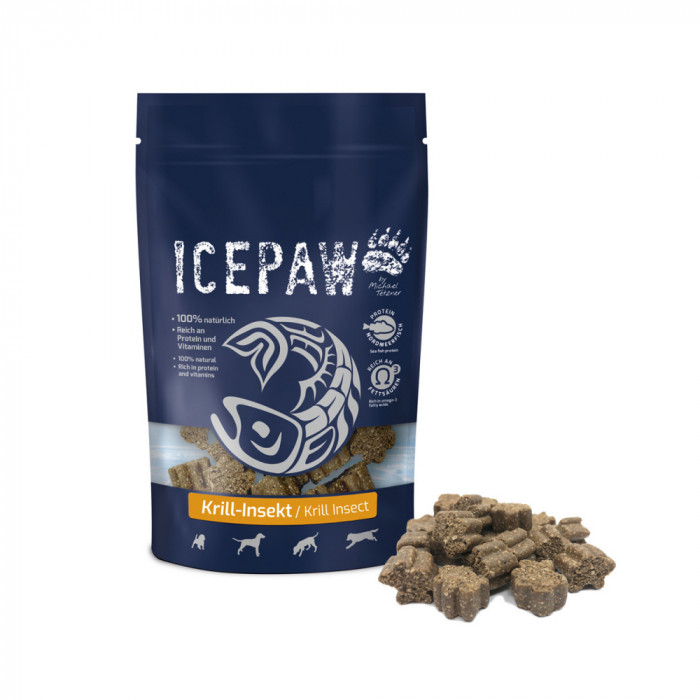 ICEPAW Krill-Insekt Przysmaki z owadów i krylem dla psów produkt   200g