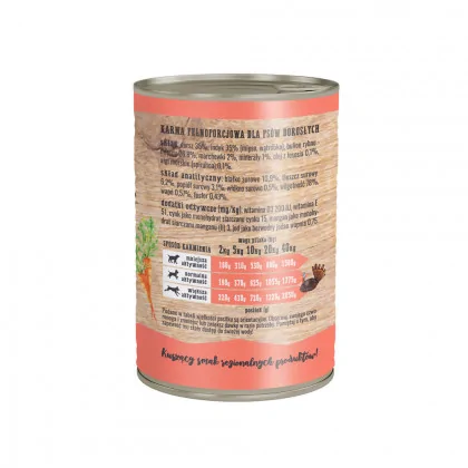 Wiejska Zagroda Dorsz z indykiem Mokra karma dla ps贸w Bez GMO produkt 400g