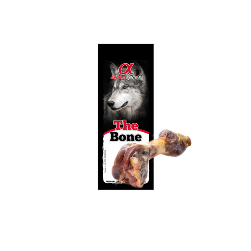 Alpha Spirit Noga wieprzowa z szynki Serrano dla psów, kość suszona nie wędzona