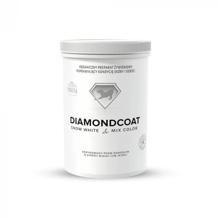 Pokusa DiamondCoat SnowWhite & MixColor preparat na jasną sierść psów 300g