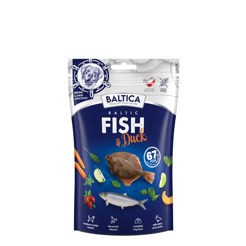 BALTICA Fish&Duck Sucha karma dla psów średnich i dużych ras ryba z kaczką 200g