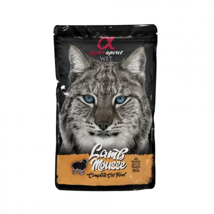Alpha Spirit Mus z jagnięciny mokra karma dla kotów jedno źródło białka produkt 85g