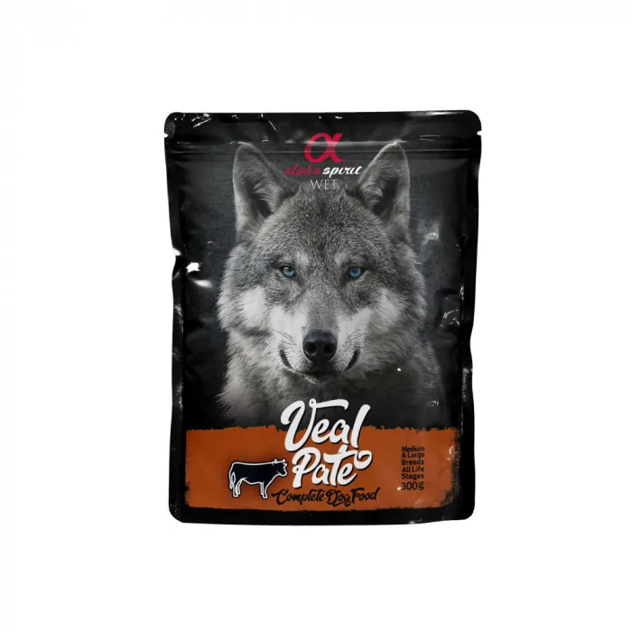 Alpha Spirit Pasztet z cielęciny mokra karma dla psów, tylko jedno źródło białka produkt 300g