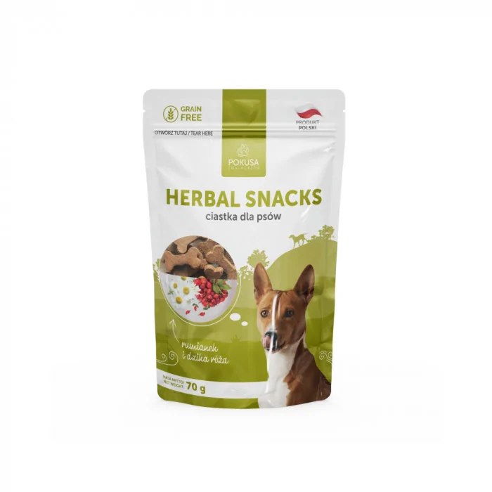 Pokusa Fun&Mniam Ciastka dla psów Herbal snacks ziołowe przekąski 100% naturalne produkt 70g