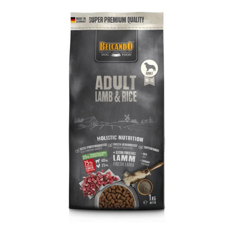 Belcando Adult Lamb & Rice jagnięcina z ryżem w worku 1 kg dla psów wrażliwych