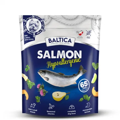 BALTICA Salmon Hypoallergenic Sucha karma dla psów małych ras 1kg