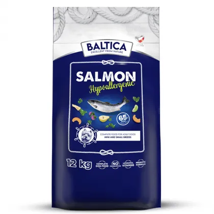 BALTICA Salmon Hypoallergenic Sucha karma dla psów małych ras Bezzbożowa 12kg