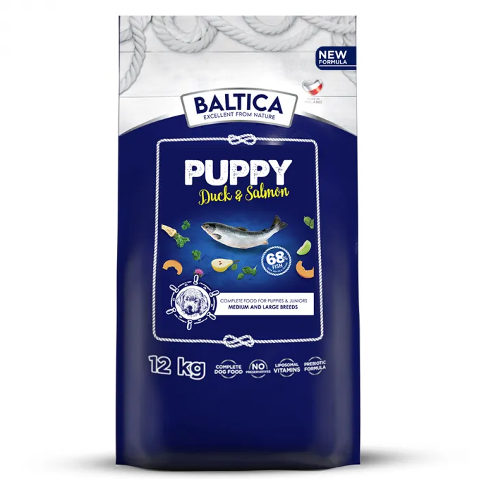 BALTICA Puppy Duck&Salmon Sucha karma dla szczeniąt średnich i dużych ras 12kg