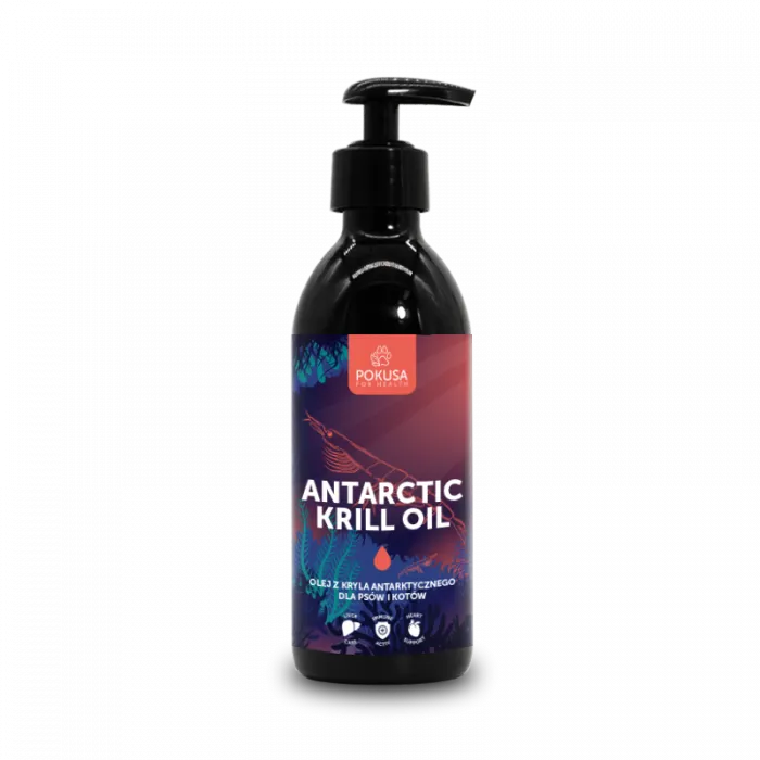 Pokusa Antarctic Krill Oil Olej z Kryla Antarktycznego dla psów i kotów 250ml