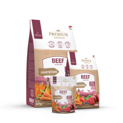 Pokusa Premium Selection karma sucha o smaku wołowiny przeznaczona dla psów dorosłych produkt 1 kg