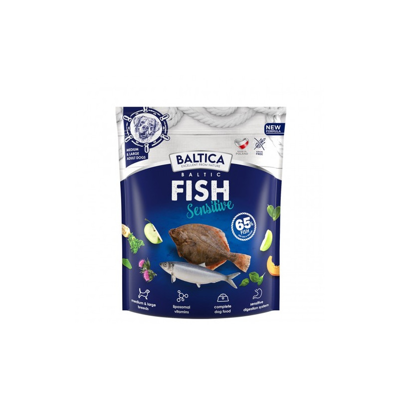 BALTICA Baltic Fish sensitive Sucha karma dla psów średnich i dużych ras Bezzbożowa 1 kg