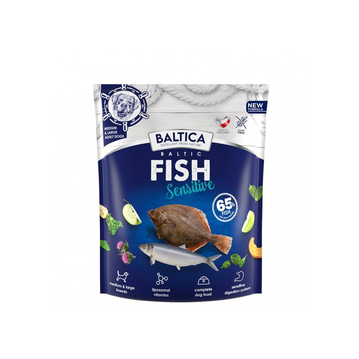 BALTICA Baltic Fish sensitive Sucha karma dla psów średnich i dużych ras Bezzbożowa 1 kg