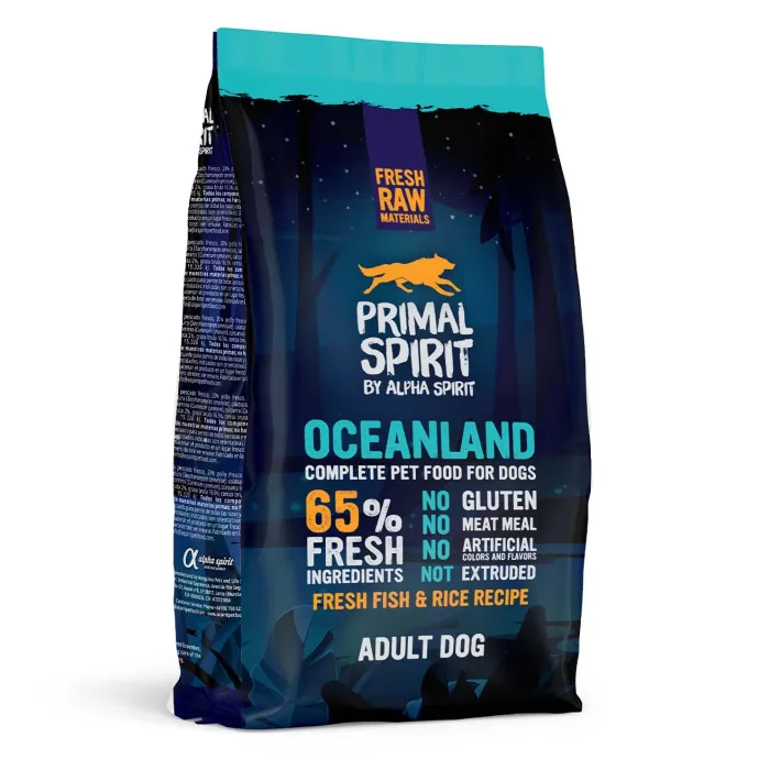 Primal Spirit 65% Oceanland Sucha karma dla ps贸w Bez m膮czek mi臋snych produkt 1kg