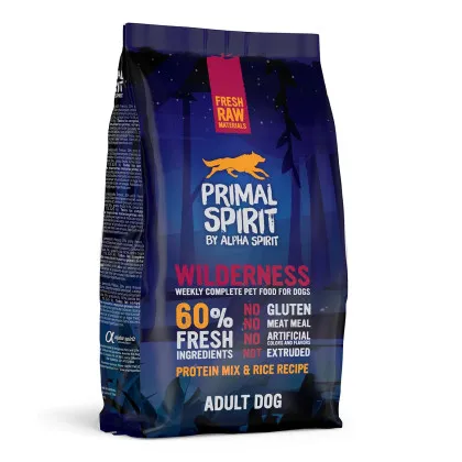 Primal Spirit 60% Wilderness Sucha karma dla psów Bez mączek mięsnych 1kg