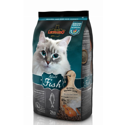 Karma Sucha Leonardo Adult Fish dla kotów łosoś i ryż łatwo przyswajalna produkt 2 kg