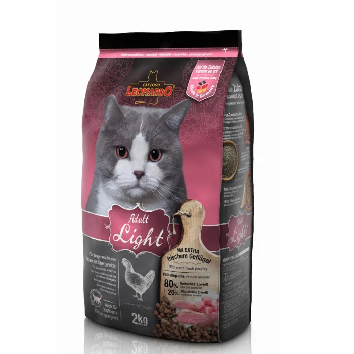 Leonardo Adult Light karma sucha dla kot贸w z nadwag膮 Spe艂nia wymagania bez przeci膮偶ania produkt 2kg