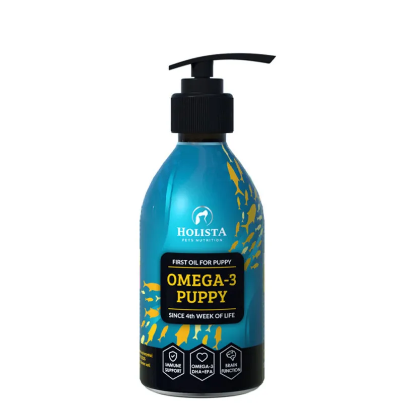 Holista Pets Omega3 Puppy Olej dla szczeni膮t bez konserwant贸w produkt 200ml