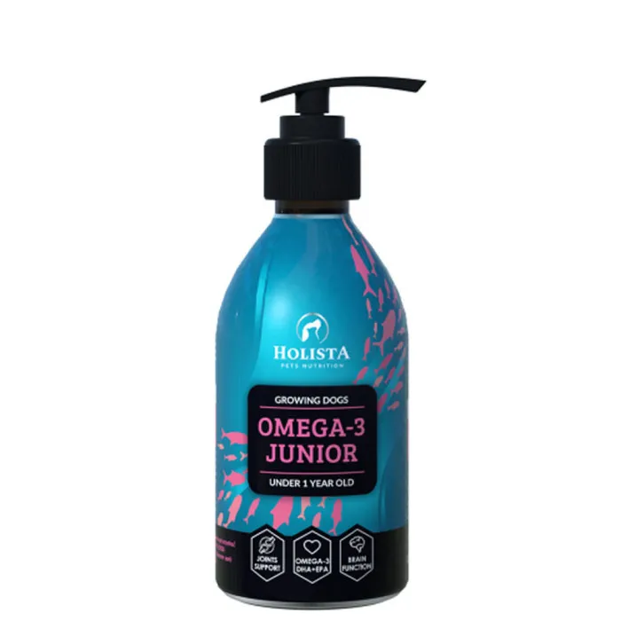 Holista Pets Omega3 Junior Olej dla szczeniąt i psów rosnących produkt 200ml