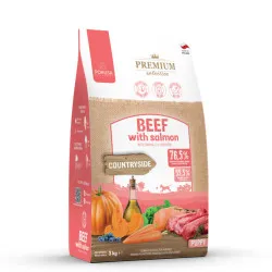 Pokusa Premium Selection karma sucha dla szczeniąt o smaku wołowiny z łososiem produkt 3kg
