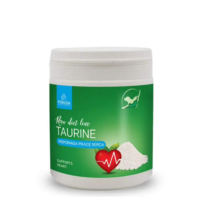 Pokusa RawDietLine Tauryna w proszku dla psów i kotów, Wpływa na prawidłową pracę serca produkt 400g