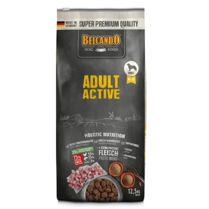 Belcando Adult Active worek 12,5 kg karma sucha dla psów aktywnych ras średnich i dużych