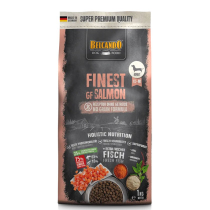 Belcando Finest GF Salmon worek karmy 1 kg dla psów wrażliwych ras małych i średnich