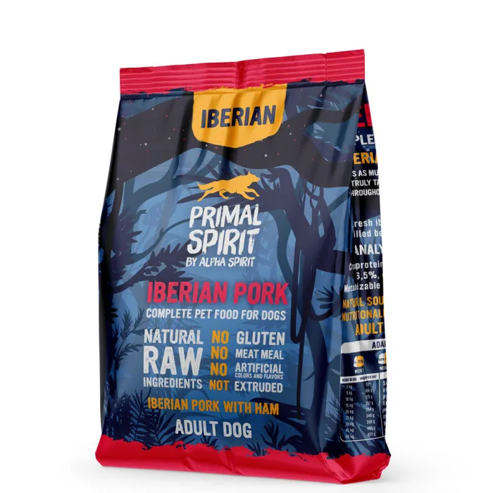 Primal Spirit Iberian Pork Wieprzowina Karma Sucha dla Psa bez glutenu 1 kg