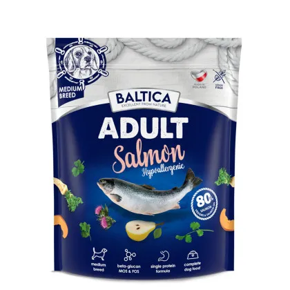 Baltica Adult Salmon karma z łososiem dla psów dorosłych ras średnich bezzbożowa 1 kg