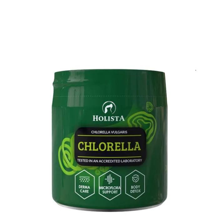 Holista Chlorella alga dla psa i kota 100g poprawia zapach skóry, wspiera mikroflorę, detoksykacja organizmu