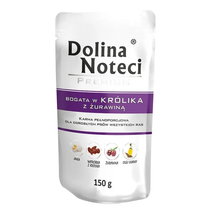 Dolina 150g PSY doypack królik z żurawiną