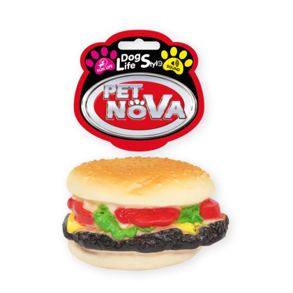 Pet Nova Hamburger z posypką, serem i sosem 9 cm