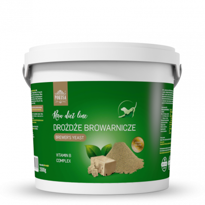 Pokusa RawDietLine Dro偶d偶e browarnicze na odporno艣膰 i sier艣膰 dla ps贸w i kot贸w  produkt 2,5kg