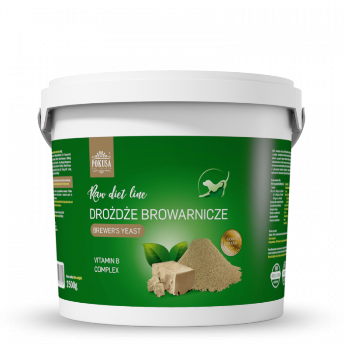 Pokusa RawDietLine Drożdże browarnicze na odporność i sierść dla psów i kotów  produkt 2,5kg