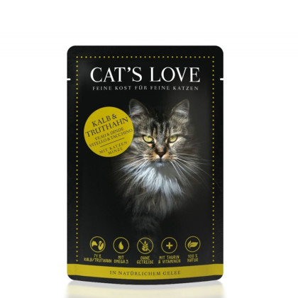 Cat's Love karma dla kotów cielęcina i indyk w naturalnej galaretce 85g