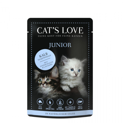 Cat's Love Junior karma dla kotów cielęcina w naturalnej galaretce 85g