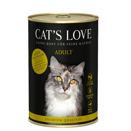 Cat's Love mokra karma dla kotów cielęcina i indyk 400g