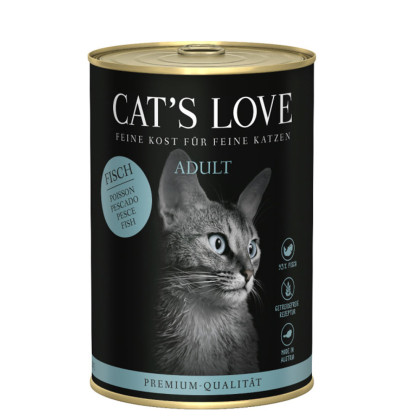 Cat's Love mokra karma dla kotów ryby z olejem z krokosza i pietruszką 400g