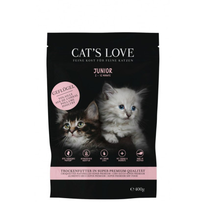 Cat's Love Junior sucha karma dla kotów drób 400g