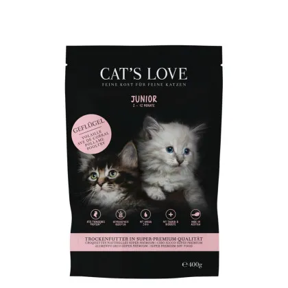 Cat's Love Junior sucha karma dla kotów drób 400g