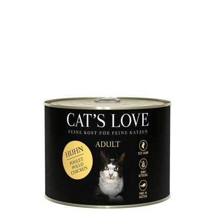 Cat's Love mokra karma dla kotów kurczak z olejem lnianym i pokrzywą 200g