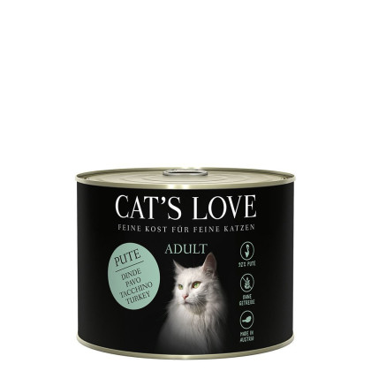 Cat's Love mokra karma dla kotów indyk z olejem z łososia i kocim tymiankiem200g