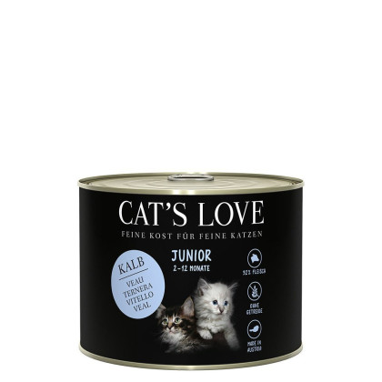 Cat's Love Junior mokra karma dla kotów cielęcina z olejem z łososia 200g