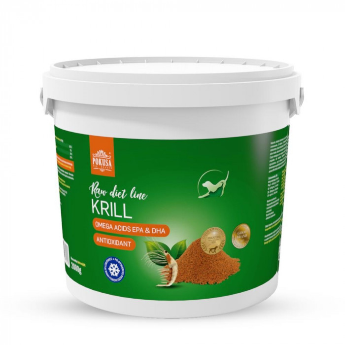 Pokusa RawDietLine Krill kryl dla psów i kotów , Źródło kwasów omega produkt 2kg