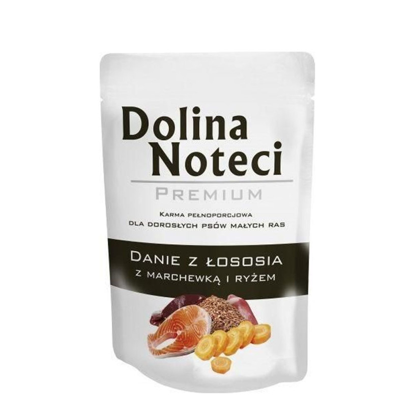 Dolina Noteci Premium Danie z Łososia z Marchewką i Ryżem saszetka dla psa 100g