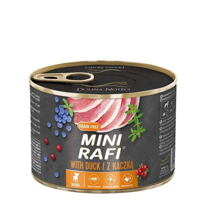 Rafi Mini mokra karma dla psów Kaczka 185g